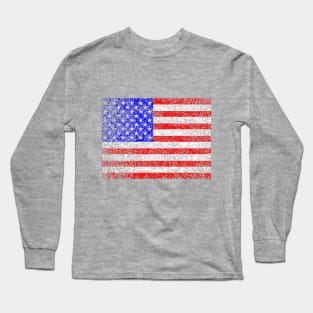 Grunge US Flag Long Sleeve T-Shirt